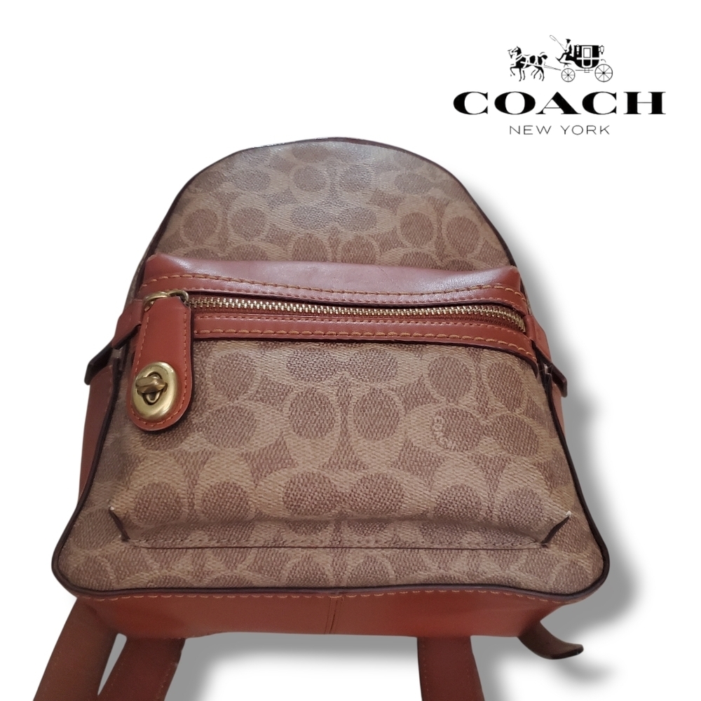 Coach 32715 Campus Backpack 23 In Signature Coated Canvas & Refined Calf Leather - Picture 7 of 17